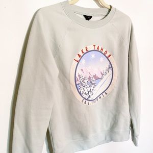 JCrew Lake Tahoe light green sweatshirt